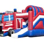 Fire Department Inflatable Jumping Castle Slide