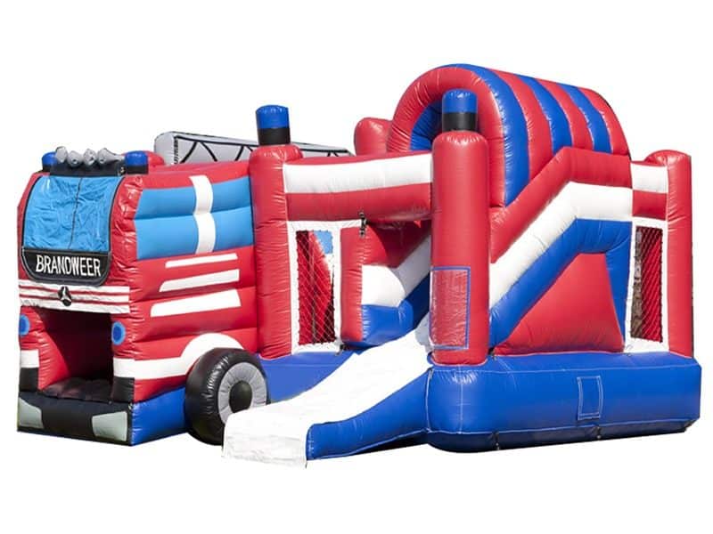 E132027 Fire Department Inflatable Jumping Castle Slide - Image 1